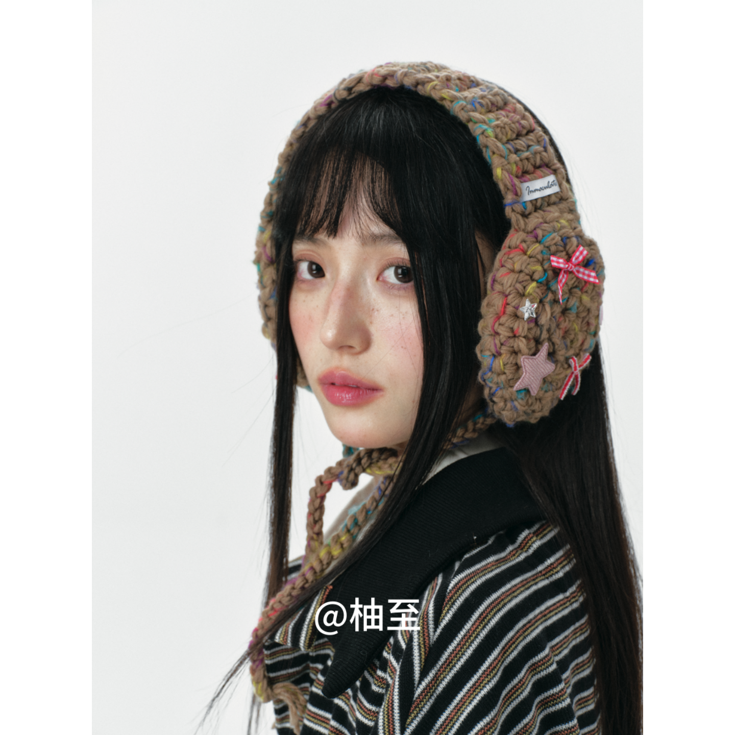 可爱毛线针织耳罩女秋冬韩版日系百搭文艺耳暖防寒保暖耳捂子ins