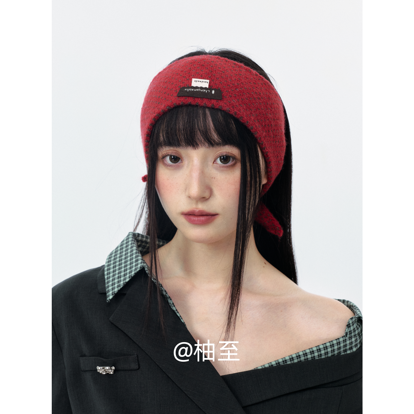 氛围感复古红色波点发带女春秋冬韩版日系百搭束头带时尚头饰ins