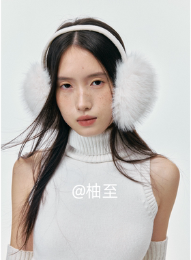 白色毛绒耳暖女秋冬街头韩版日系防寒保暖耳罩耳套防冻耳捂子ins
