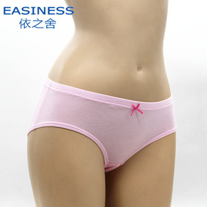 依之舍6068 女士全棉三角裤高腰裤头小平角裤青年透气短潮内裤 女