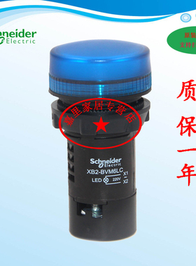 原装正品 施耐德电气 XB2BVM6LC AC220V 蓝色LED指示灯 孔径22mm