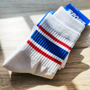 MA13 超厚实羽毛球运动袜子 3杠中筒男袜毛圈袜 毛巾的加厚款棉袜