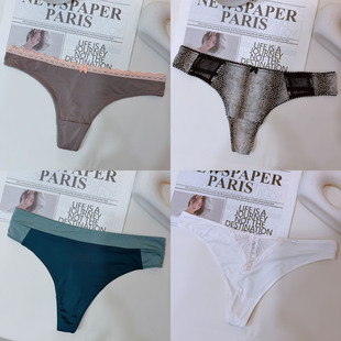 独款 纯欲性感内裤女t裤镂空丁字裤丝滑薄夏季速干日常穿大码胖mm
