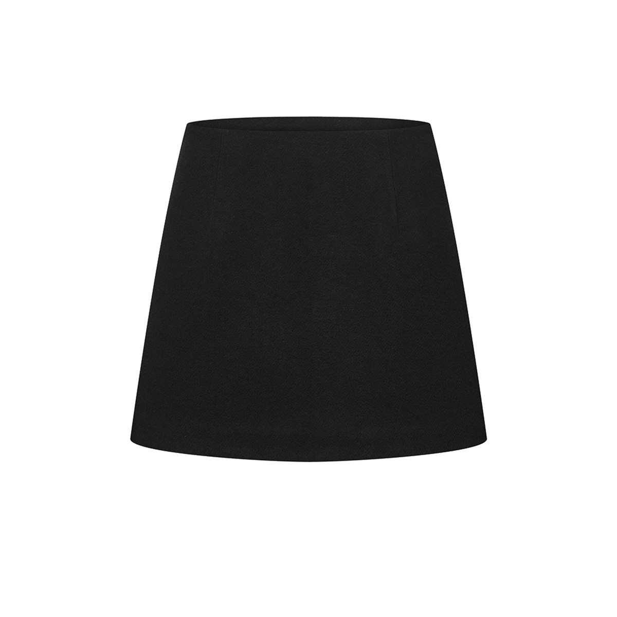 UR&DC2024冬季新款气质轻熟风通勤高腰A字廓形短款半裙黑色短裙女