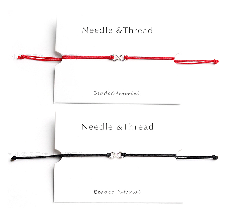 赤い縄のブレスレットの女性の本命年s 925純銀は無限に黒い縄を編んで簡単に彼女のパリの小さい赤い縄を送ります