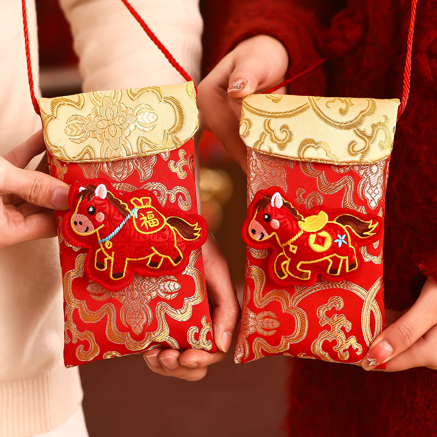 红包精致高档马年2026新款立体生肖布艺红包袋过年儿童拜年压岁钱