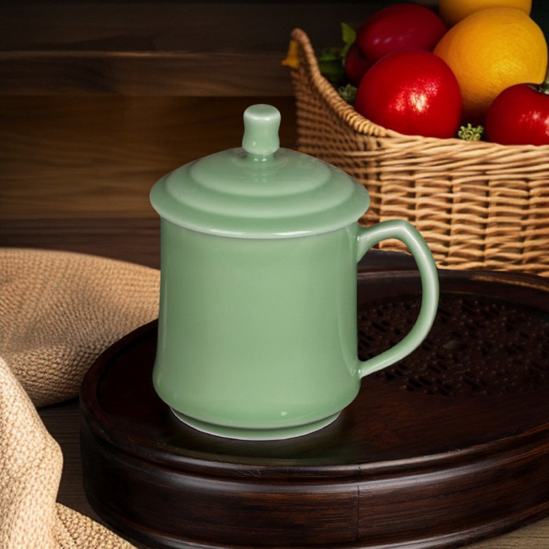 精品青瓷家用泡茶水杯中式复古陶瓷有柄茶杯鸿运竹杯办公礼品杯子,餐饮具,茶杯,淘宝优惠券,粉丝福利购,淘宝优惠卷