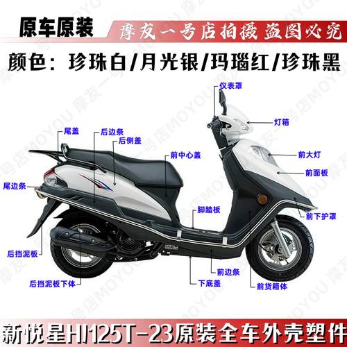 全车外壳前围头罩面板HJ125T-23