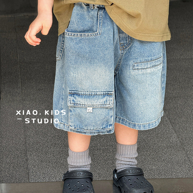 【中大童】超好搭~儿童夏季牛仔裤过膝短裤男童休闲中裤五分裤潮,童装/婴儿装/亲子装,裤子,淘宝优惠券,粉丝福利购,淘宝优惠卷
