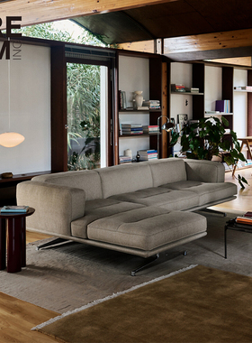 丹麦Tradition Inland三人北欧简约布艺真皮AV23设计师小户型沙发