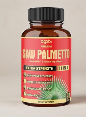 美国Saw Palmetto胶囊玛卡绿茶生姜神圣罗勒醉茄前列保健品Maca