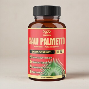 美国Saw Palmetto胶囊玛卡绿茶生姜神圣罗勒醉茄前列保健品Maca
