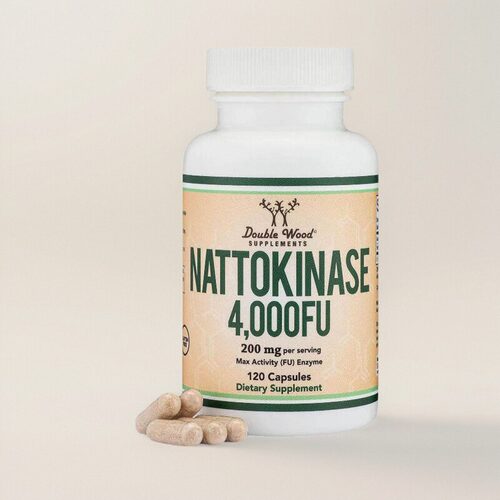 美国成人纳豆胶囊心脑血管保健Nattokinase 4000 FU120粒系统性酶