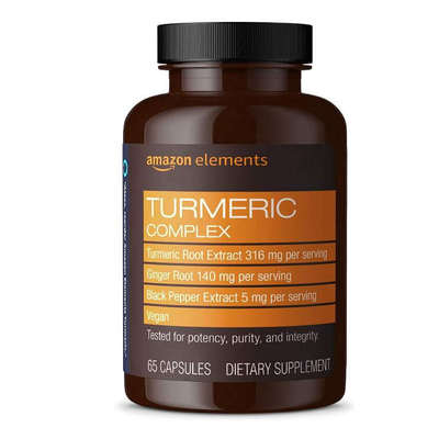 Amazon Elements Turmeric Complex姜黄复合物Ginger关节保健65粒