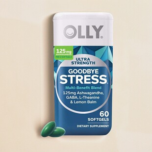 美国成人情绪休整睡眠软胶囊 Goodbye Stress压力释放GABA醉茄60