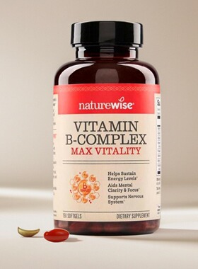 美国成人维生素B族胶囊NatureWise Vitamin B Folic Acid保健品