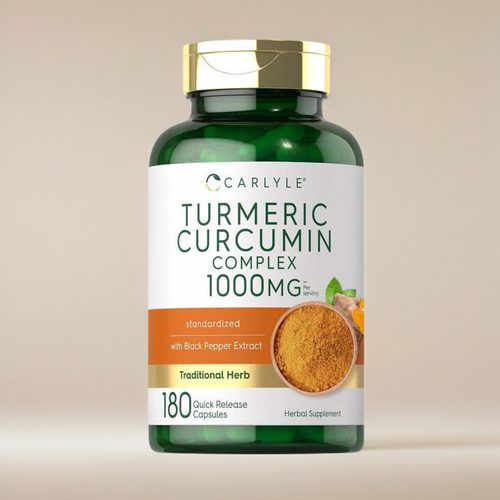 美国代购成人姜黄素胶囊Carlyle Turmeric Curcumin180粒关节保健