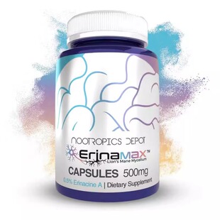 Nootropics Depot Erinamax 狮鬃 菌丝体Erinacine A情绪认知60粒