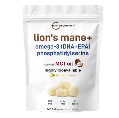 Micro Ingredients Lions Mane+  Omega-3 Phosphatidylserine