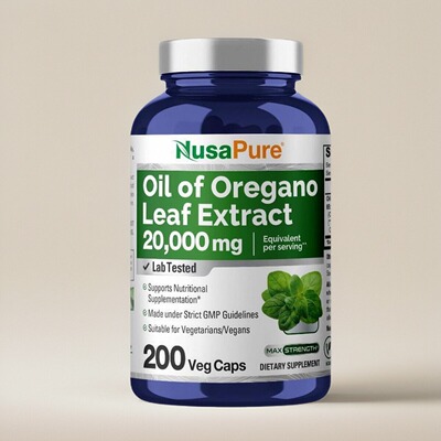 美国代购牛至油胶囊肠道保健NusaPure Oregano Oil 植物提取200粒