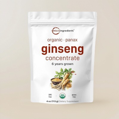 美国人参根粉胶囊红参粉活性人参皂苷Korean Ginseng Root 113克