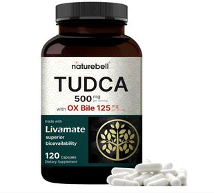 现美国成人TUDCA胶囊500毫克含牛胆汁125毫克肝脏保健120粒胆汁盐