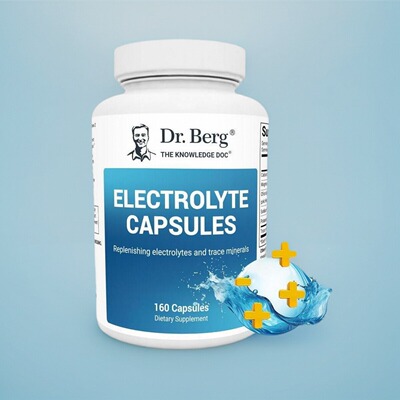 美国Dr.Berg电解质胶囊Electrolyte能量耐力水分无糖160粒低碳