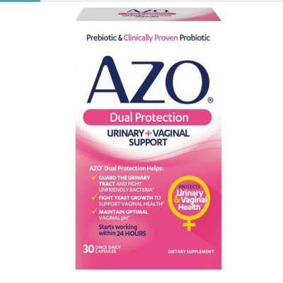 AZO Dual Protection Urinary Vaginal 女士尿路妇科私处益生菌30
