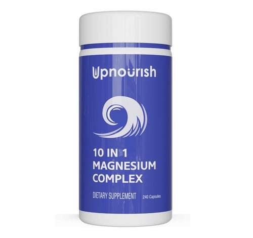 UpNourish Magnesium 10合一复合镁胶囊甘氨酸镁柠檬酸苹果酸镁