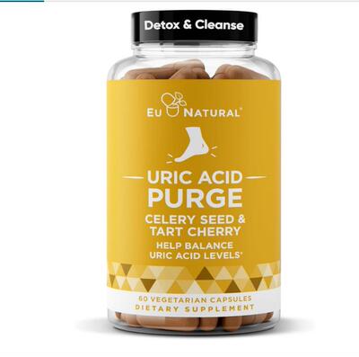 美国成人Purge Uric Acid 芹菜籽酸樱桃提取物尿酸保健关节60粒