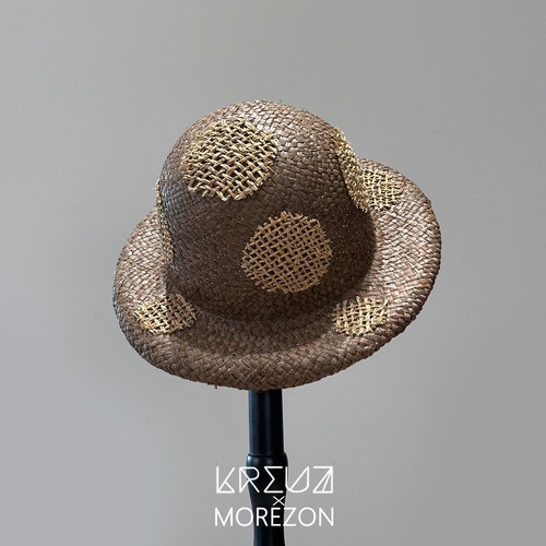 MOREZON【KREUZZZ Olam】26春夏新款设计师手工编织蘑菇型草帽女