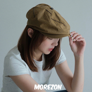 MOREZON【KREUZZZ】设计师手工24AW新款风车图形拼接经典报童帽子