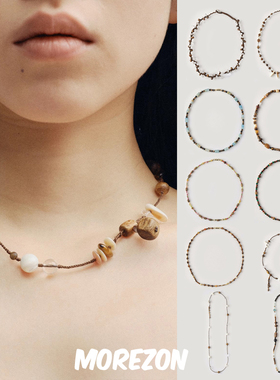 MOREZON【ZIXIU子休】25SS新款设计师小众沉香串珠时尚个性项链女