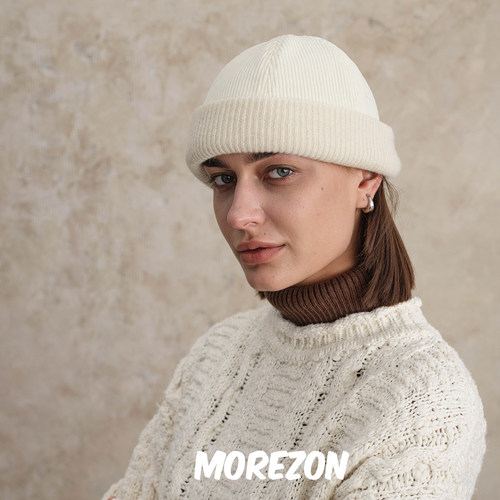 MOREZON【Mossant】秋冬设计师潮人休闲个性百搭拼色针织地主帽子