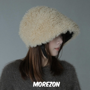 休闲百搭双面护耳侍女帽 设计师手工24AW新款 MOREZON KREUZZZ