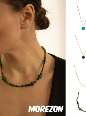 MOREZON【YUHU】设计师小众春夏新款潮人简约百搭绢灯项链脖颈链