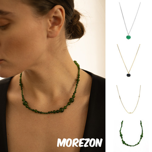 MOREZON【YUHU】设计师小众春夏新款潮人简约百搭绢灯项链脖颈链