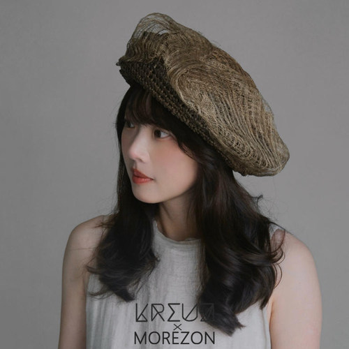 MOREZON【KREUZZZ soir】26秋冬新款潮人精致网纱轻盈超大贝雷帽