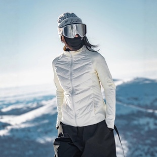 25新款修身运动羽绒短内胆女秋冬冲锋衣中间层保暖户外滑雪瑜伽服