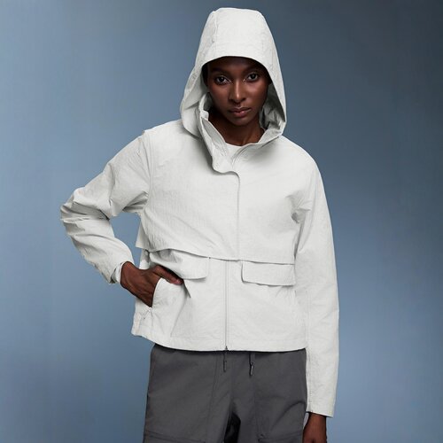 短款连帽功能性风衣女运动外套轻薄透气防风防水户外跑步健身秋季