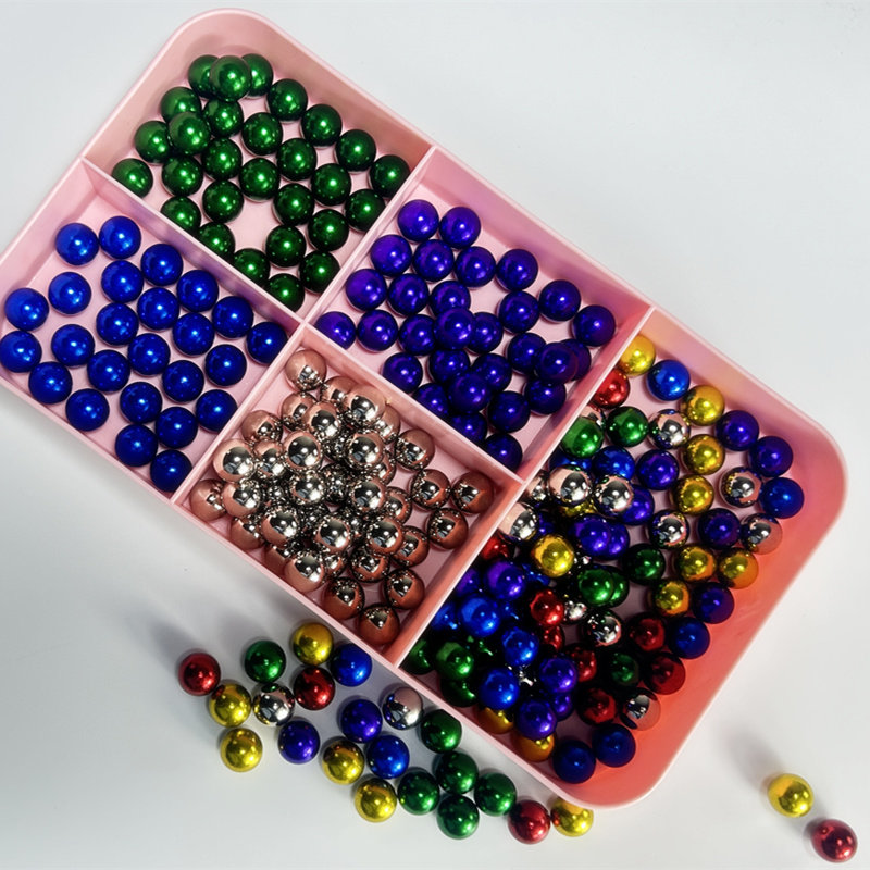 【彩色12mm钢珠 无磁力】多用途/铁球/滚珠玩具 工艺品装饰品配件