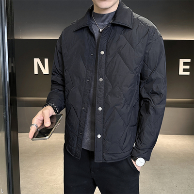 冬季新款休闲羽绒服外套男