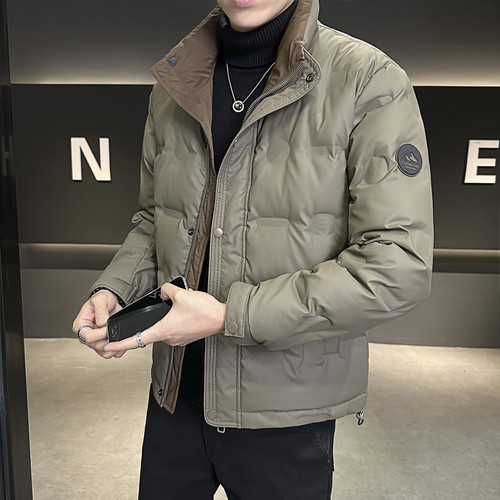 冬季新款休闲羽绒服外套男