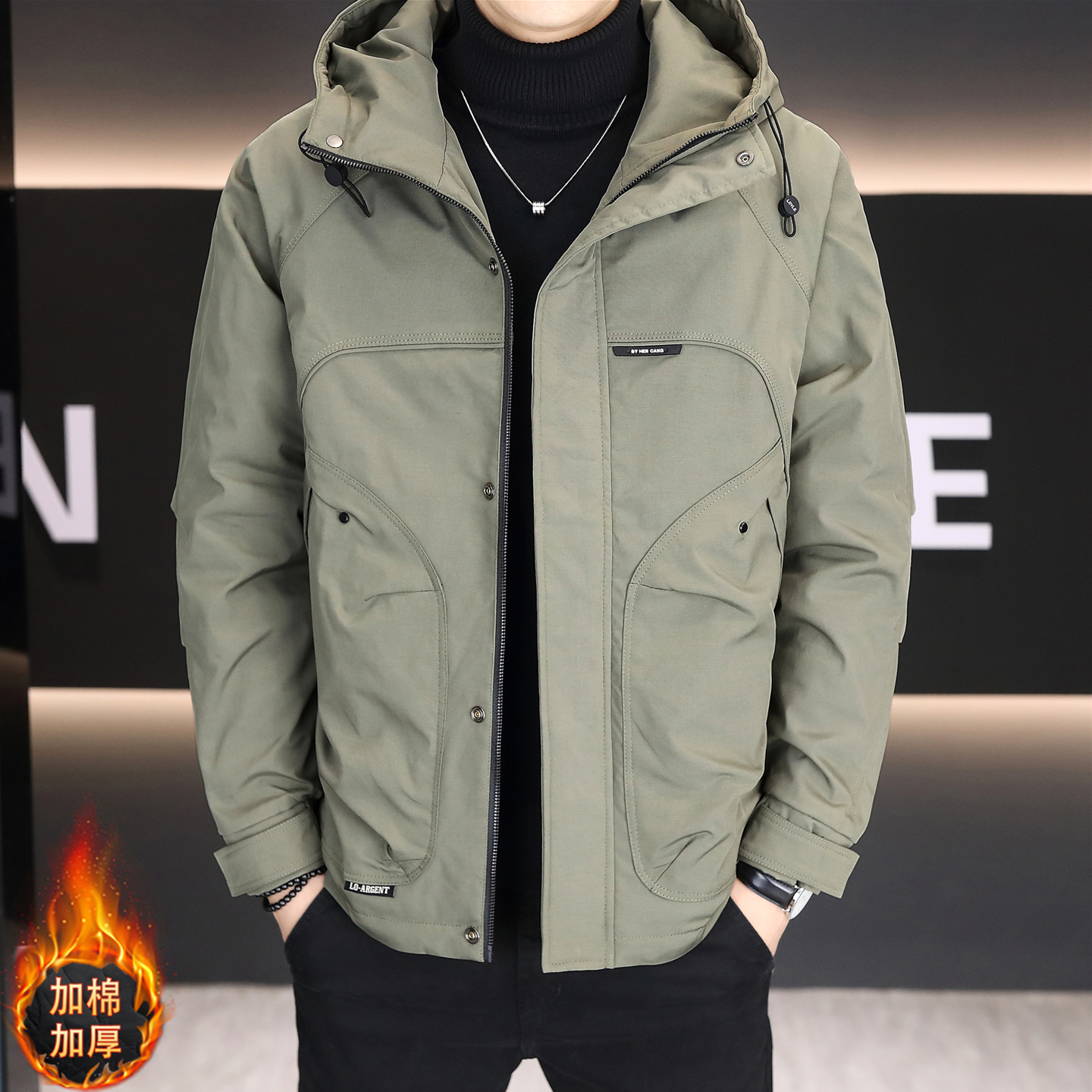 秋冬季新款二棉保暖外套