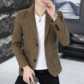 休闲西服韩版 春秋季 潮流单西上衣青年修身 男装 外套 男士 薄款 小西装