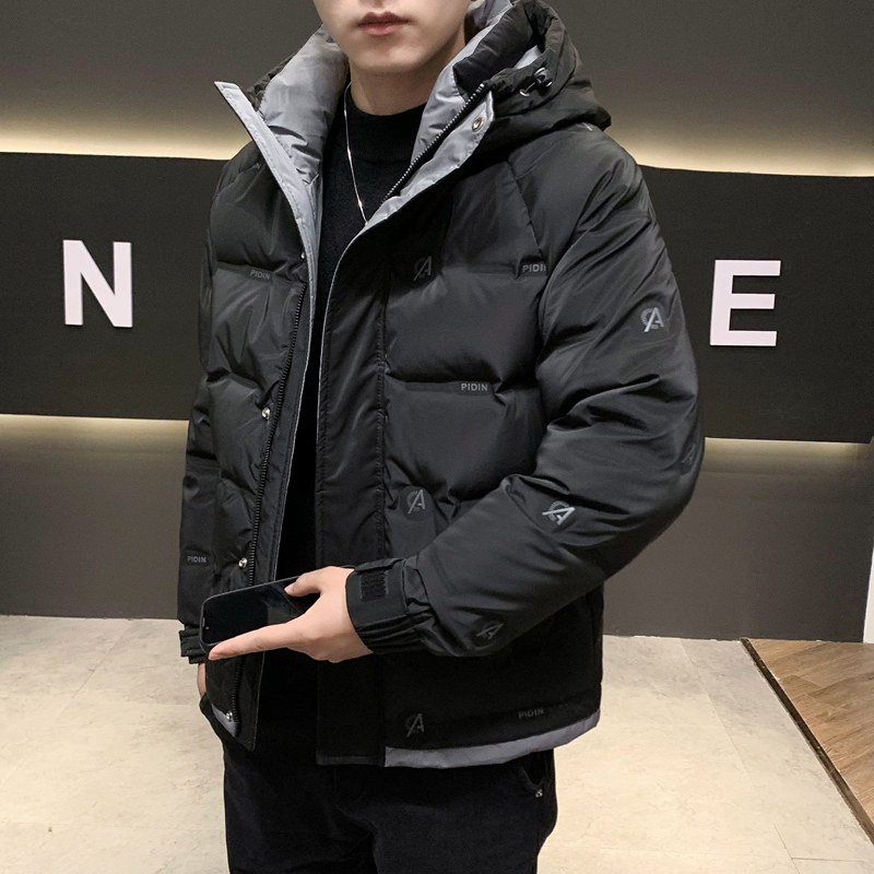羽绒服男冬季2024年新款青年潮牌加厚短款白鸭绒男士冬装保暖外套