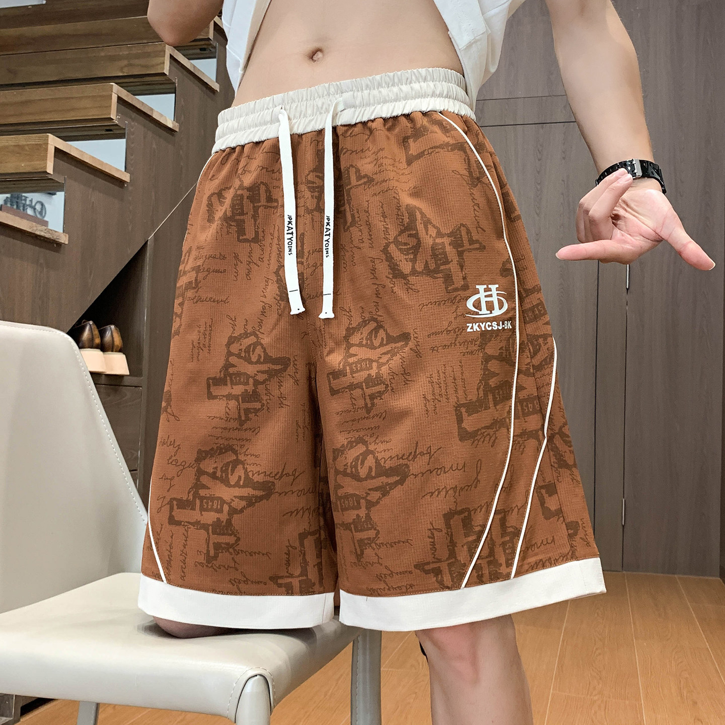夏季新款休闲五分短裤男图片