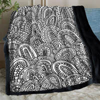 Custom floral graffiti blanket, stress-relieving creative blanket, washable gift blanket, DIY Coloring Blanket5 thumbnail 5