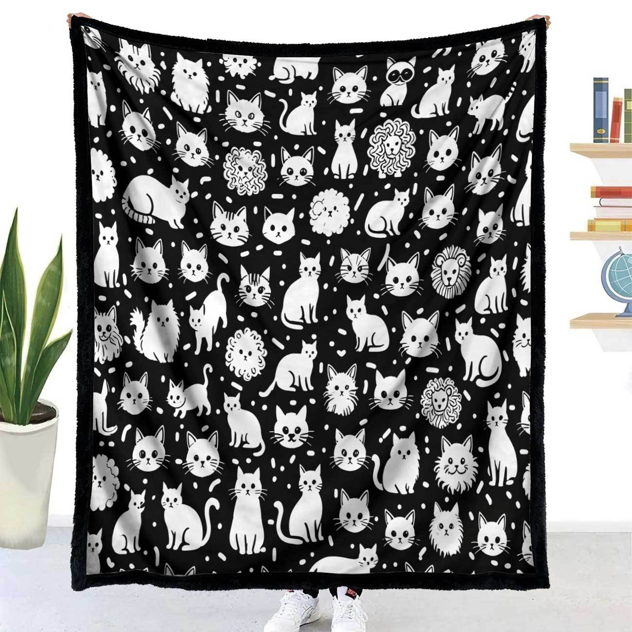 定制动物款涂鸦毛毯减压创意毯子礼品毯 DIY Coloring Blanket10