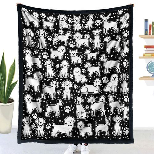 定制小动物涂鸦毛毯 创意毯子可洗礼品毯 DIY Coloring Blanket6